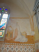 France, Ain, Le Plantay, Eglise, Chapelle, Peinture murale, Annonciation, La Vierge